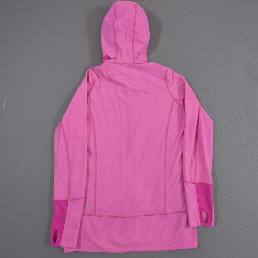 Lululemon Stride Jacket Womens 8 Paris Pink Brushed Hooded Scuba Rare - Picture 2 of 8
